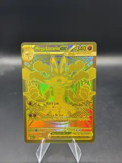 Mega Lucario EX 188/132 - Mega Evolution Mega Hyper Rare Gold Pokemon TCG - Image 1