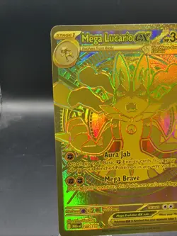 Mega Lucario EX 188/132 - Mega Evolution Mega Hyper Rare Gold Pokemon TCG - Image 3