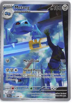 Metang 094/086 Shiny Rare ME04: Chaos Rising Pokemon NM - Image 1