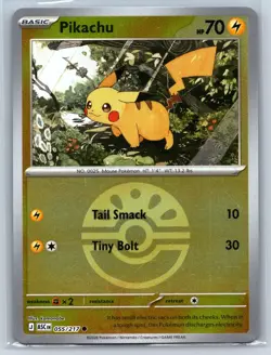 PIKACHU (FRIEND BALL) 055/217 HOLO ME: ASCENDED HEROES POKEMON REVERSE HOLO NM - Image 1