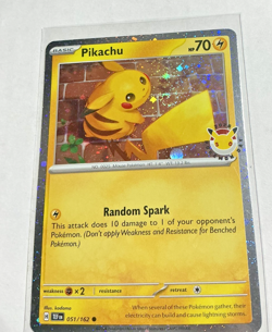 DOUBLE SWIRL Pikachu 51/162 Pokemon Day 2026 Stamped Promo NM Holo - Image 3
