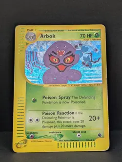 Arbok 003/165 Expedition Base Set Holo Rare Pokemon TCG Nintendo e-reader MP+ - Image 3