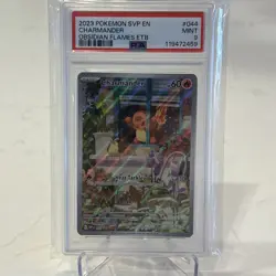 2023 Pokemon SVP EN Charmander 044 Obsidian Flames ETB Promo PSA 9 - Image 1