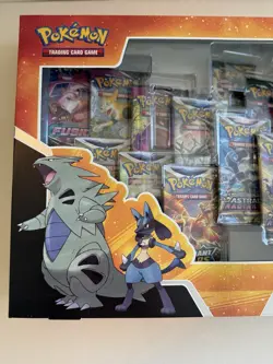 Pokemon Lucario & Tyranitar Heavy Hitters Premium Collection, 14 Booster Packs - Image 3