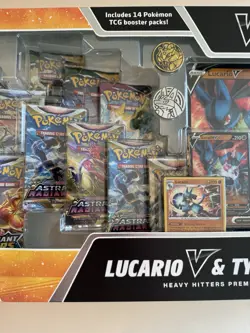 Pokemon Lucario & Tyranitar Heavy Hitters Premium Collection, 14 Booster Packs - Image 4