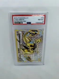 2016 POKEMON XY FATES COLLIDE #79 LUGIA BREAK PSA 8 - Image 1