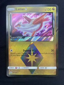 Latias 107/168 SM - Celestial Storm Holofoil Prism Rare Pokemon TCG NM Free Ship - Image 1