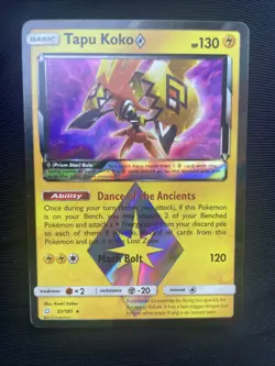 Tapu Koko ◇ 51/181 Prism Star Rare Team Up Pokemon Near Mint Free Shipping - Image 1
