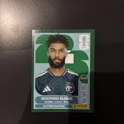 ABDULRAHMAN ALOBUD FIFA World Cup 2026 Sticker GREEN RARE #KSA17 Saudi Arabia - Image 1