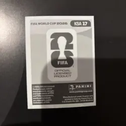 ABDULRAHMAN ALOBUD FIFA World Cup 2026 Sticker GREEN RARE #KSA17 Saudi Arabia - Image 2