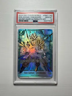 Dragon Ball Super Fusion World Son Gohan Childhood SCR PSA 10 FB01-140 - Image 1