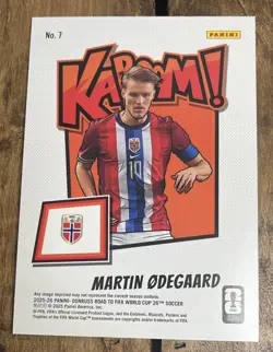 Martin Odegaard Kaboom #7 Norway Jumbo Donruss Road To FIFA World Cup 2025-26 - Image 2