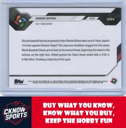 2026 Topps Now World Baseball Classic #WB4 Shohei Ohtani Japan - Image 2
