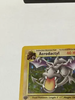 1999 Pokemon Fossil 1st Edition #16/62 Aerodactyl Non-Holo Rare MP/HP - Image 5