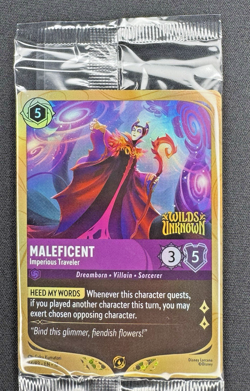 Lorcana Promo #44/P3 Maleficent Sealed Wilds of the Unknown Disney Promo Card - Image 2