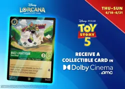 Buzz Lightyear - Space Ranger Foil 57/P3 Disney Lorcana AMC movie promo - Image 2