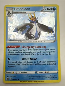 Empoleon 037/172 Rare BRS Brilliant Stars Holo Pokemon Holo Near Mint - Image 1