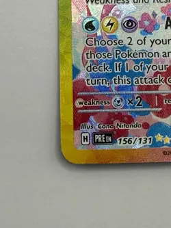 Sylveon ex 156/131 SV Prismatic Evolutions SIR Full Art Holo - Image 4