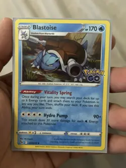 The Pokemon Company Pokemon TCG Blastoise 017/078 Pokemon GO Holo Rare English - Image 1