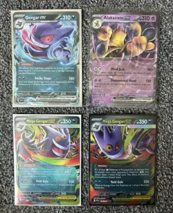 Pokemon TCG Lot Gengar Ex Mega Gengar Ex promo and mega Gengar ex Phantasmal - Image 1