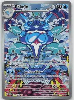 Palafin Illustration Rare SV03: Obsidian Flames 200/197 Pokemon TCG - Image 1