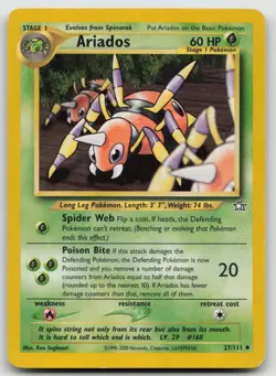 Ariados 27/111 Uncommon Neo Genesis Pokemon Unlimited Lightly Played - Image 1