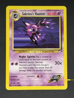 NM - Sabrina's Haunter 58/132 - Uncommon Gym Heroes Pokemon Card - Image 1