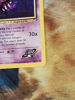 2000 Pokemon Gym Heroes - Sabrina's Haunter 58/132 Uncommon - NM - Image 4