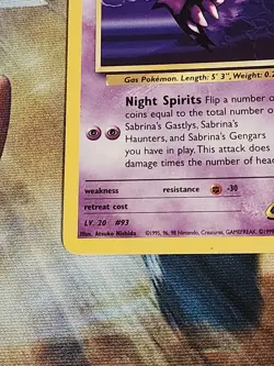 2000 Pokemon Gym Heroes - Sabrina's Haunter 58/132 Uncommon - NM - Image 5