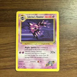 Pokemon TCG Sabrina's Haunter Uncommon Card 58/132 Gym Heroes Series 2000 - Image 1