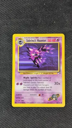 Pokemon TCG Sabrina's Haunter Uncommon Card 58/132 Gym Heroes Series 2000 - Image 1