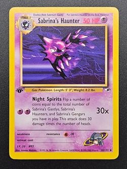 Pokemon TCG: Sabrina's Haunter 1st Edition 58/132 Gym Heroes MP - Image 2