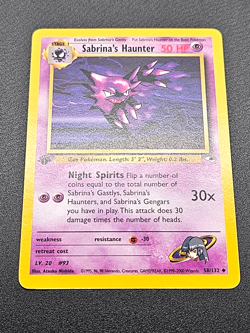 Pokemon TCG: Sabrina's Haunter 1st Edition 58/132 Gym Heroes MP - Image 3
