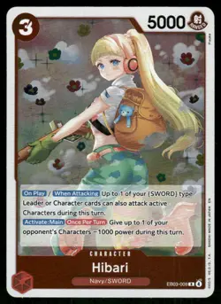 Hibari EB03-008 Rare Extra Booster: One Piece Heroines Edition One Piece Foil NM - Image 1
