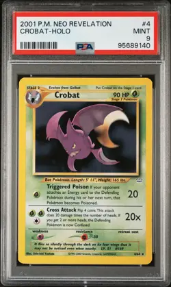 2001 POKEMON NEO REVELATION #4 CROBAT-HOLO PSA 9 - Image 1