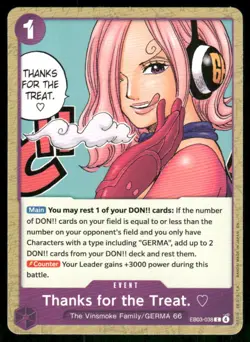 Thanks for the Treat. EB03-038 Extra Booster: One Piece Heroines Edition NM - Image 1