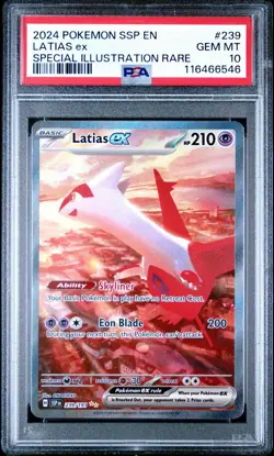 Pokemon Latias ex Surging Sparks Special Illustration Rare #239 PSA 10 Gem Mint - Image 1
