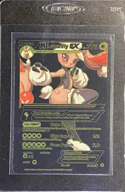 Pokemon Black Foil Fan Art M Lopunny EX Full Art 159/30C Display Card - Image 3
