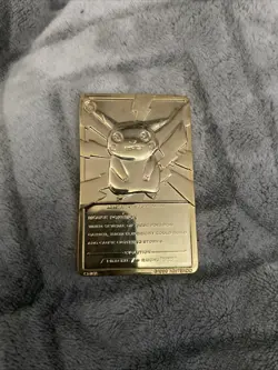 1999 Burger King promo Gold Plated Pokemon PIKACHU Card - Image 5