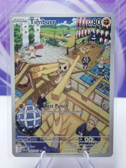 Timburr Illustration Rare Card 183/167 Sv06: Twilight Masquerade NM - Image 1