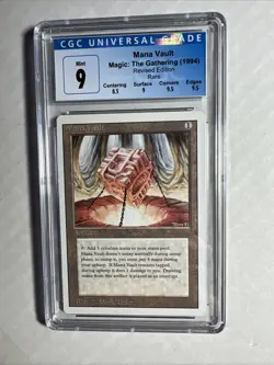 MTG Revised Mana Vault R A CGC 9 MINT (with 9.5 corners, edges) 1994 - Image 1