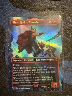 Thor, God of Thunder (Borderless) (0338) Marvel Super Heroes Foil - Image 1