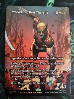 FOIL MtG Marvel Heroes Wolverine, Best There Is (Borderless) #0097 NM - Image 1