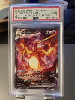 Pokemon 2022 BSP FA Charizard v Ultra-Premium Collection SWSH261 PSA Mint 9 - Image 1