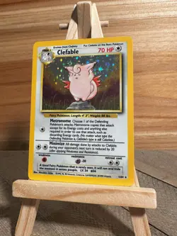 Pokemon Jungle Holo Rare Clefable NO SYMBOL MISPRINT #01/64 LP - Image 1