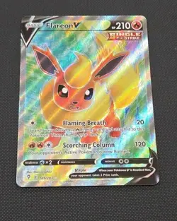 Pokemon TCG Flareon V 169/203 Evolving Skies Full Art Ultra Rare – Near Mint - Image 1
