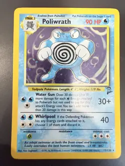 Poliwrath 15/130 - Base Set 2 - Holo - Pokemon - LP - Image 1