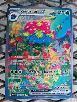 Pokemon TCG Venusaur ex 198/165 SV 151 SIR Holo Full Art English 2023 - Image 1
