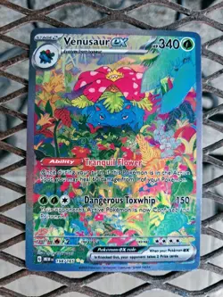 Pokemon TCG Venusaur ex 198/165 SV 151 SIR Holo Full Art English 2023 - Image 2