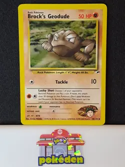 Brock's Geodude 38/132 Gym Heroes Uncommon Pokemon TCG NM - Image 1